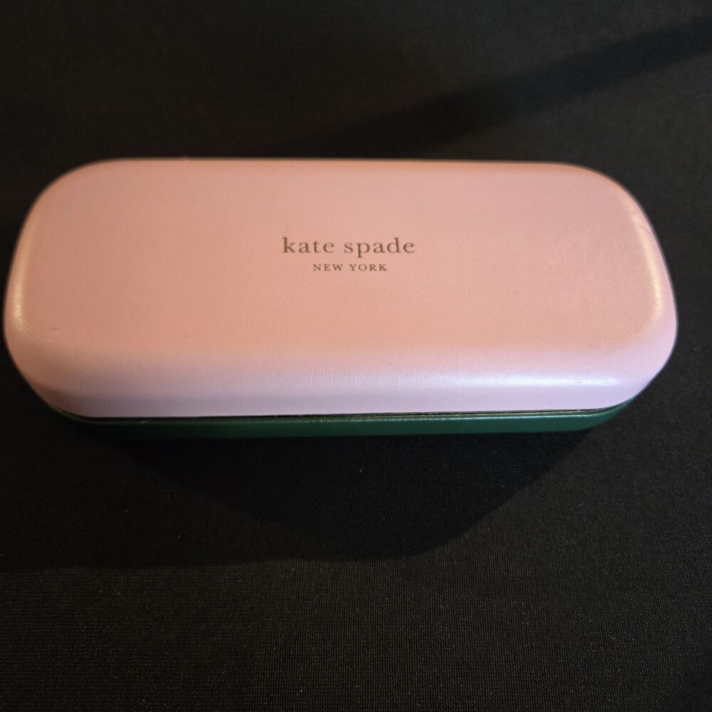 Kate Spade Eye Glass Hard Case Pink Green Sunglass Storage Protection